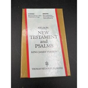 Holy Bible New Testament and Psalms KJV Thomas Nelson Pocket Size 35W Blue
